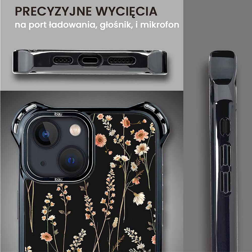 Etui do iPhone 13, Ibizu DropGuard Ultra z MagSafe, Pastel Bloom, Północny ogród