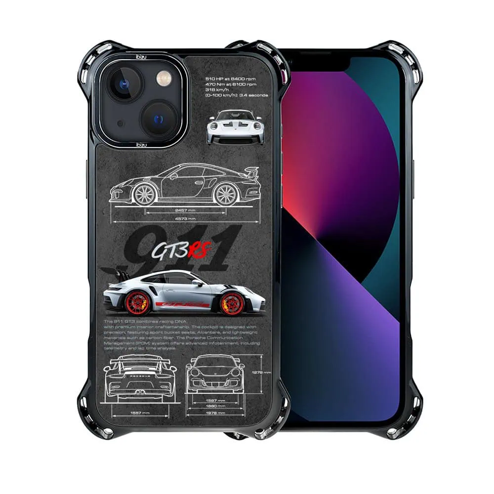 Etui do iPhone 13, Ibizu DropGuard Ultra z MagSafe, TechDrive, 911 GT3 RS