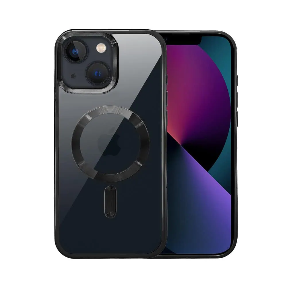 Etui do iPhone 13 MagSafe Luxury, przeźroczyste, czarne