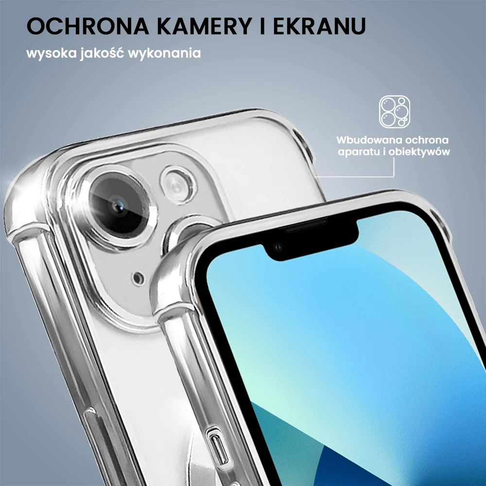 Etui do iPhone 13 Magsafe Luxury Anti-Shock Lens Protect, srebrne