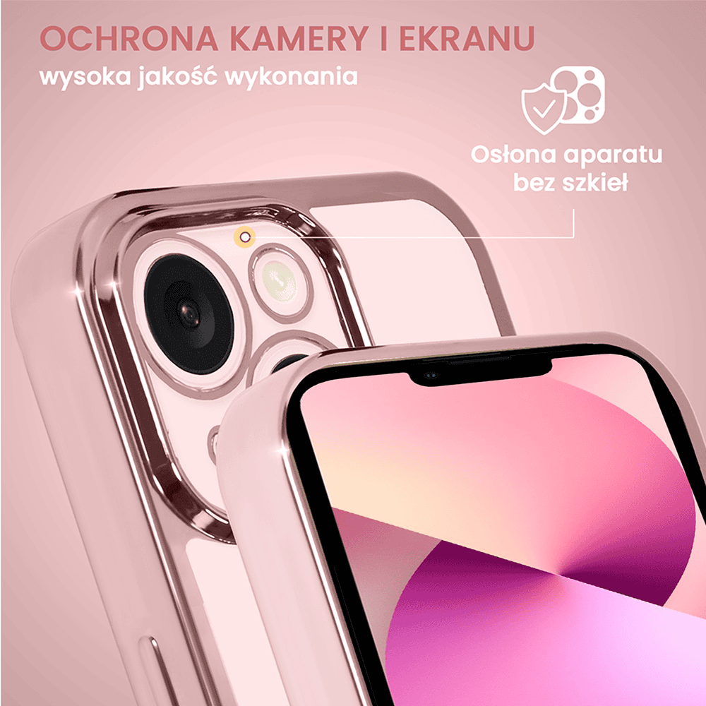 Etui do iPhone 13 MagSafe Slim Crossbody, jak torebka, różowe