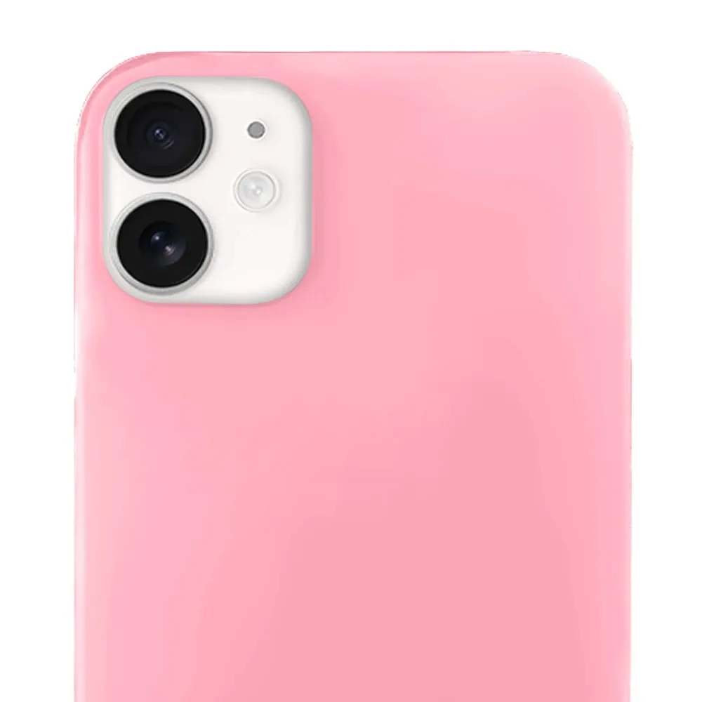 Etui do iPhone 12 Mini silikonowe z mikrofibrą soft touch, jasny róż