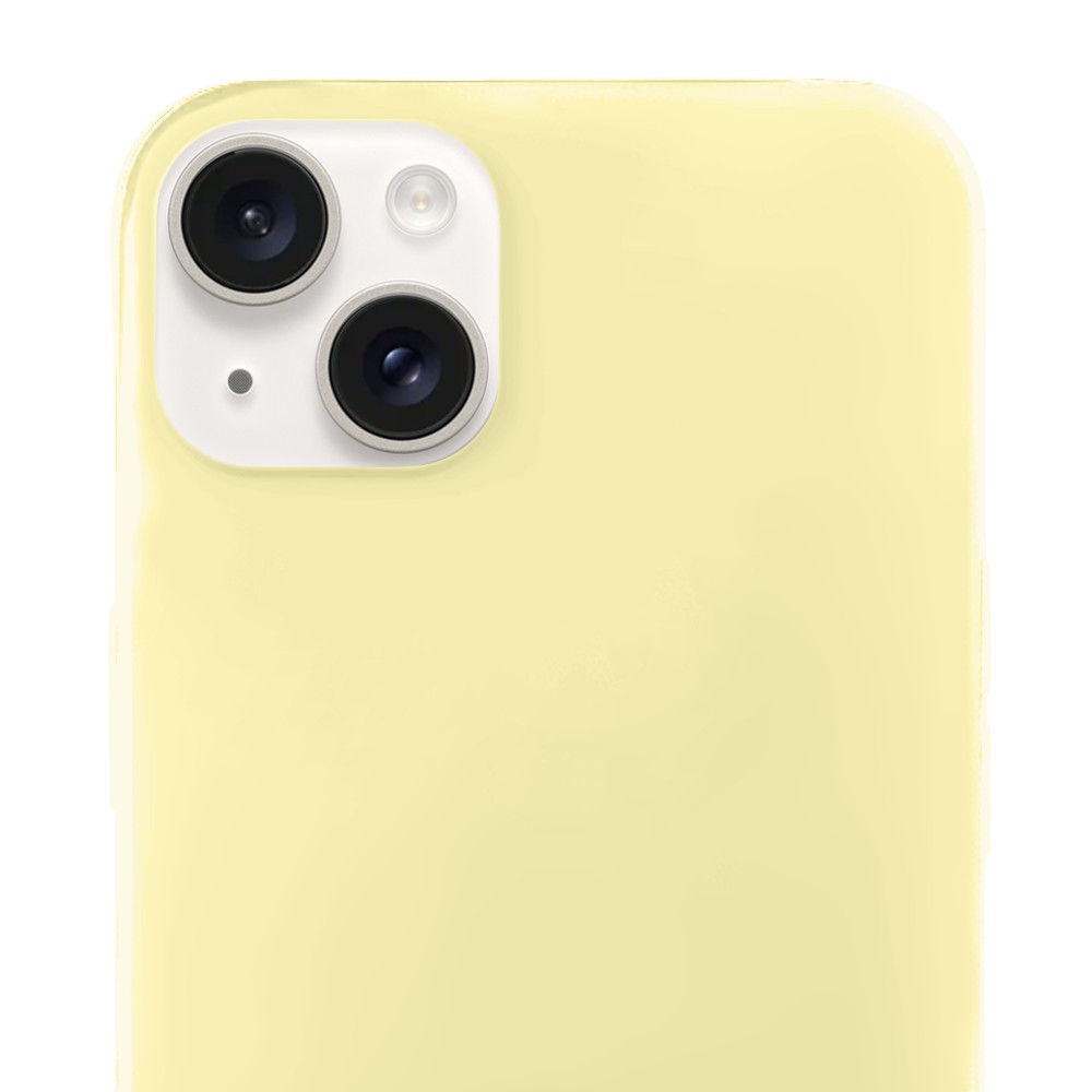 Etui do iPhone 13 Mini silikonowe z mikrofibrą soft touch, jasny żółty