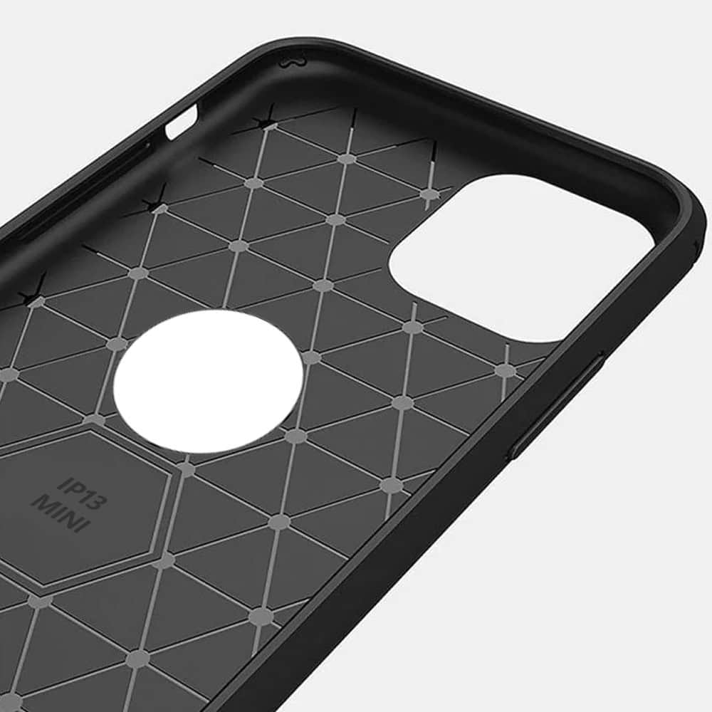 Etui do iPhone 13 Mini z karbonu, pancerne, czarne