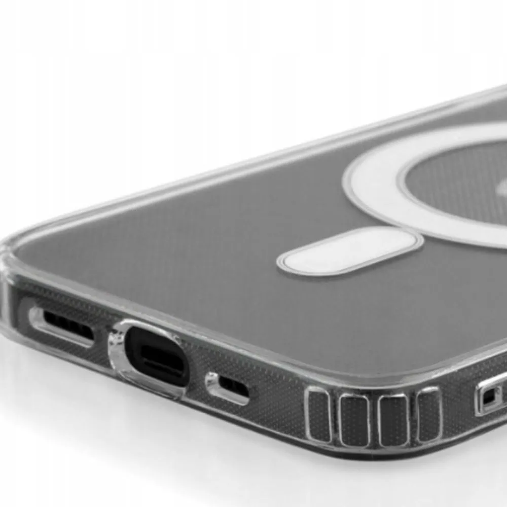 Etui do iPhone 13 Pro Max Clear Case, twardy tył z MagSafe, przeźroczyste