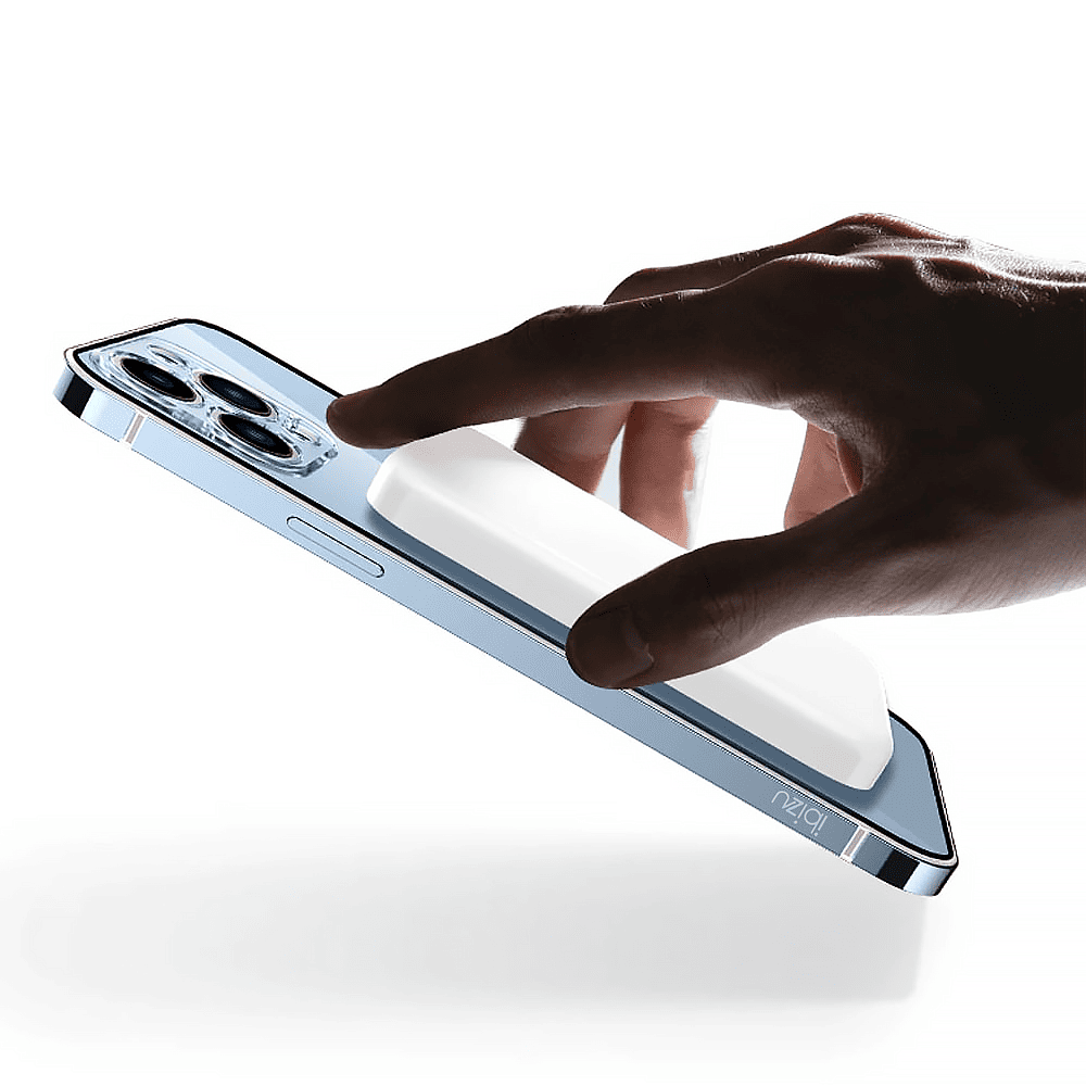 Etui do iPhone 13 Pro Max Ibizu Elite Skin, krystalicznie czyste z metalową ramką, górski błękit z MagSafe (OUTLET)