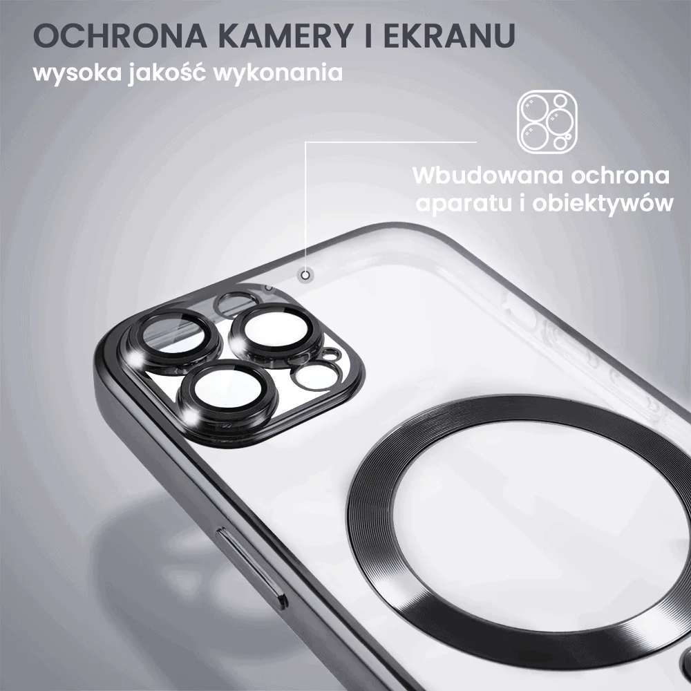 Etui do iPhone MagSafe Luxury protect, czarne
