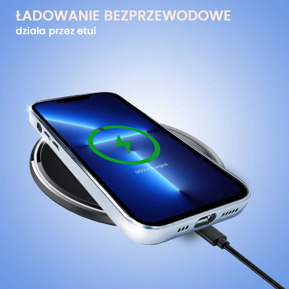 Etui do iPhone 13 Pro Slim Protect Full Cover z osłoną kamery i obiektywów 9H, górski niebieski (OUTLET)