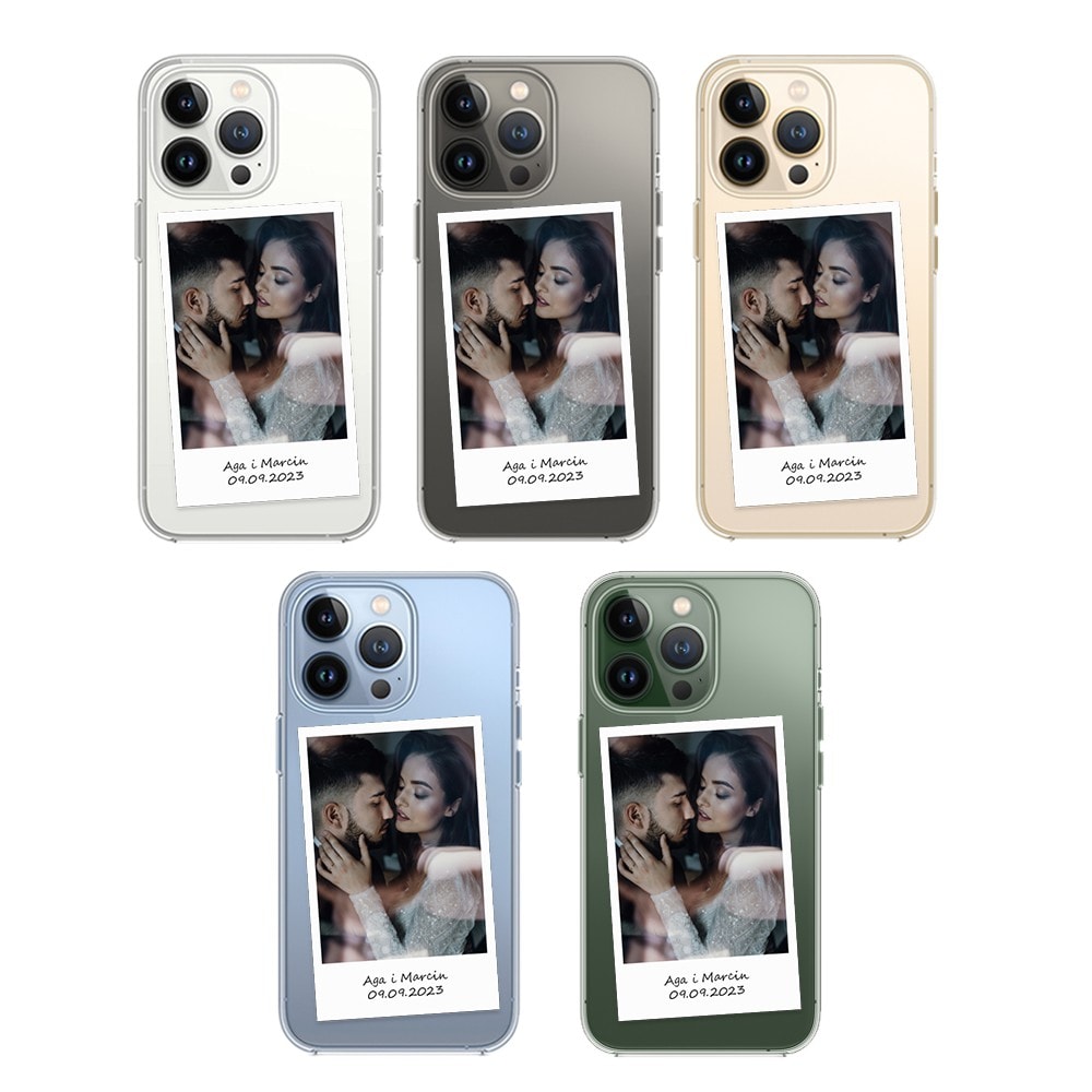 Etui do iPhone 13 Pro Polaroid z własnym zdjęciem, upominek na prezent