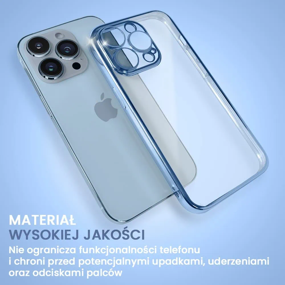 Etui do iPhone 13 Pro slim blue z osłoną kamery, górski niebieski (OUTLET)