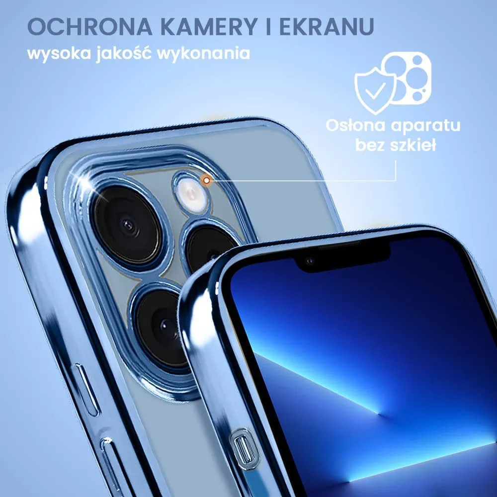 Etui do iPhone 13 Pro slim blue z osłoną kamery, górski niebieski (OUTLET)