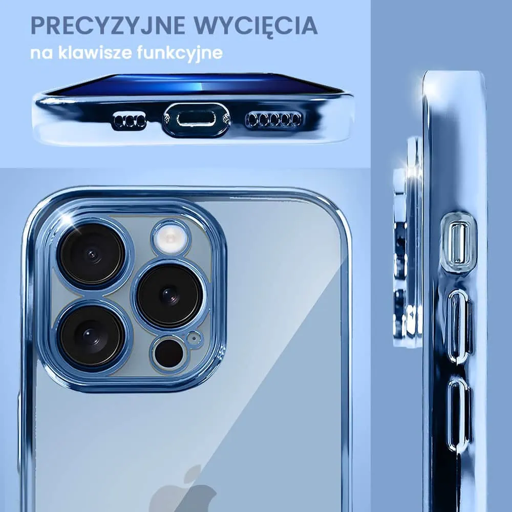 Etui do iPhone 13 Pro slim blue z osłoną kamery, górski niebieski (OUTLET)