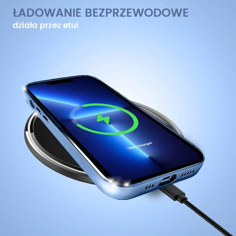 Etui do iPhone 13 Pro slim blue z osłoną kamery, górski niebieski (OUTLET)