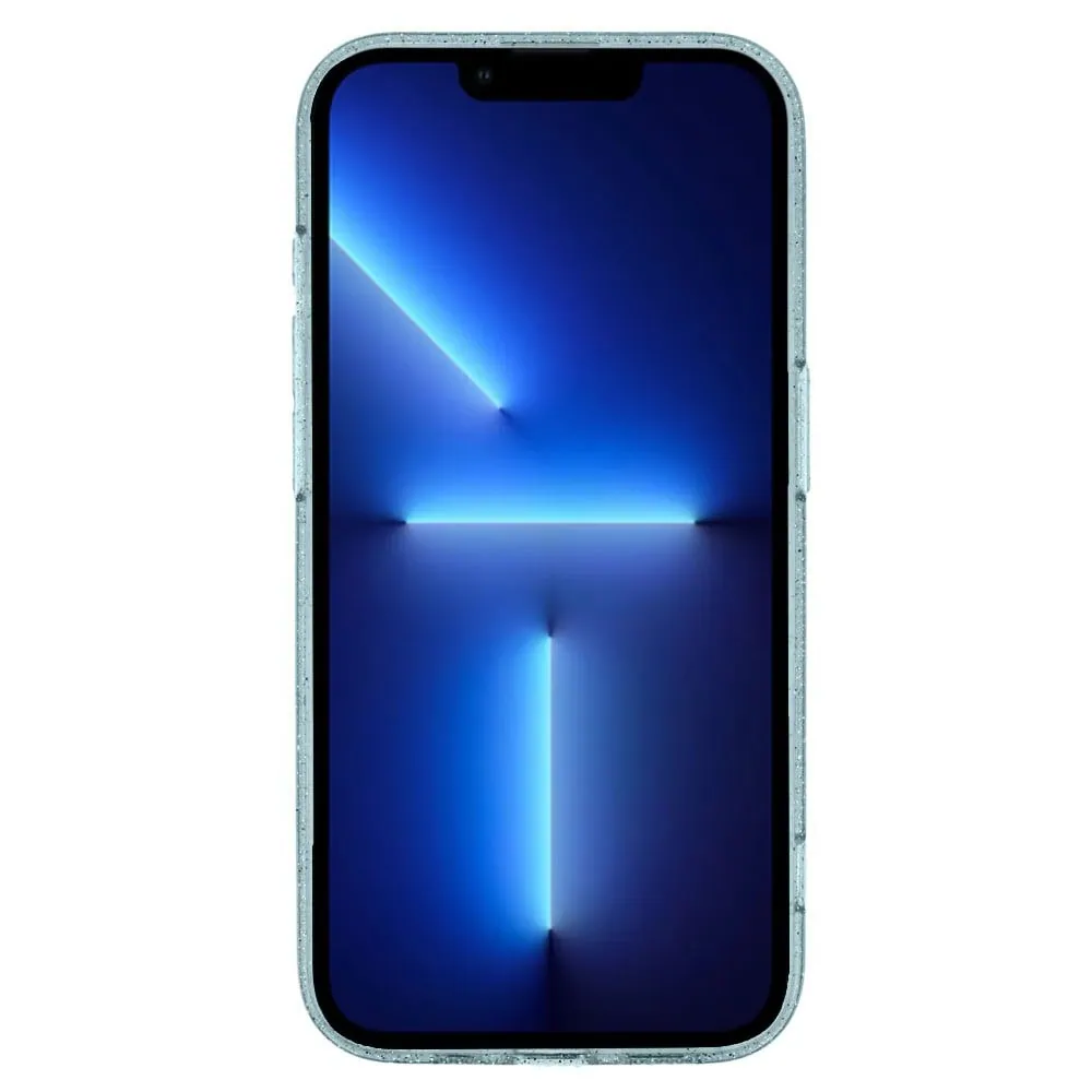 Etui do iPhone 13 Pro Max z Magsafe, przeźroczyste, błyszczący brokat, niebieskie