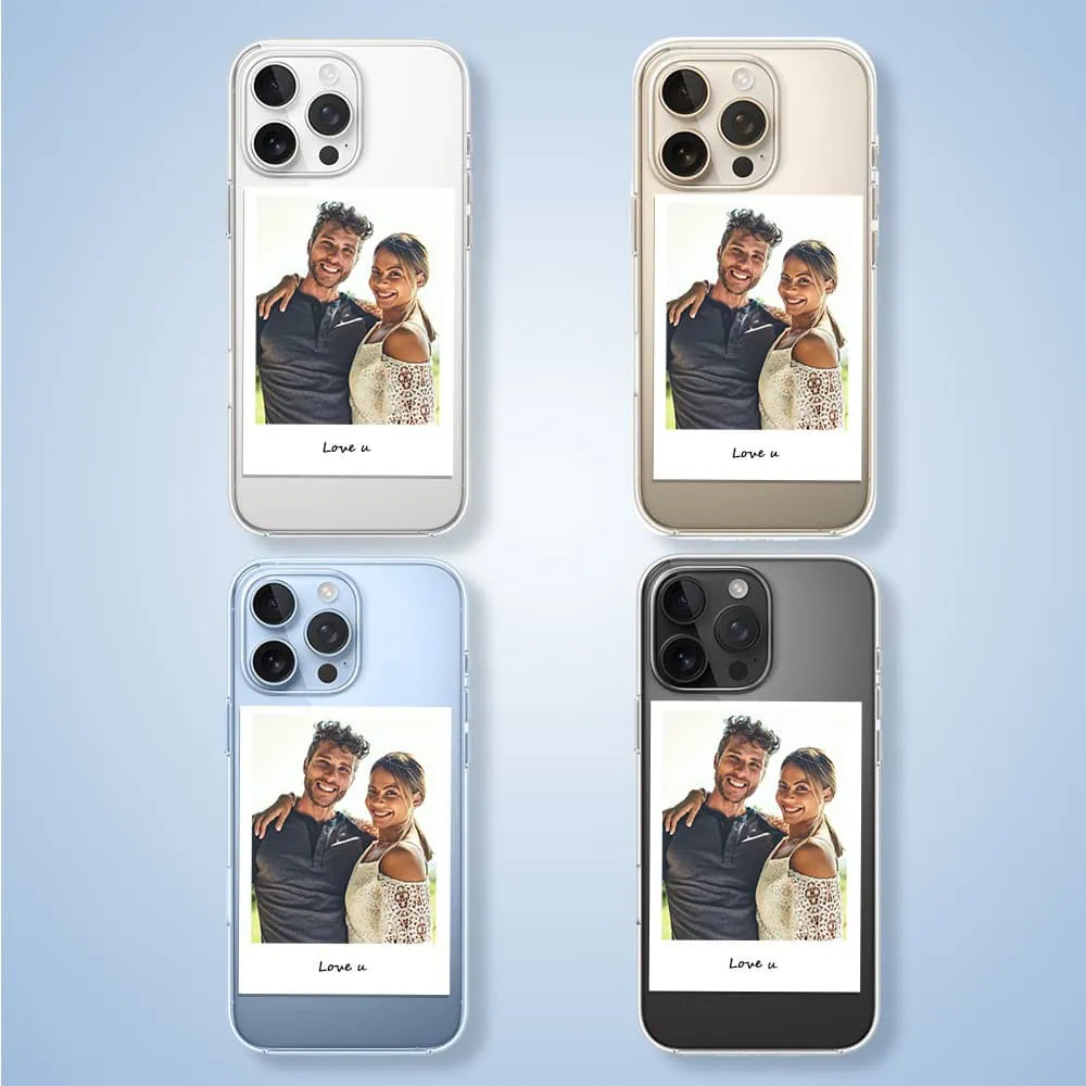 Etui do iPhone 13 Pro z MagSafe, Polaroid z własnym zdjęciem, upominek na prezent, przeźroczyste