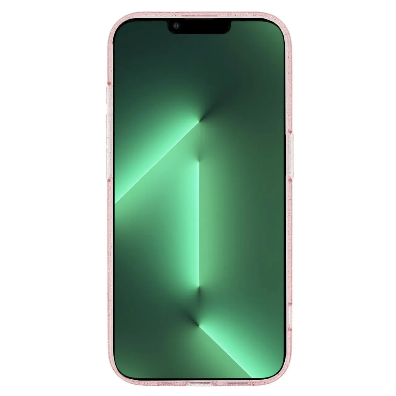 Etui do iPhone 13 Pro z Magsafe, przeźroczyste, błyszczący brokat, różowe