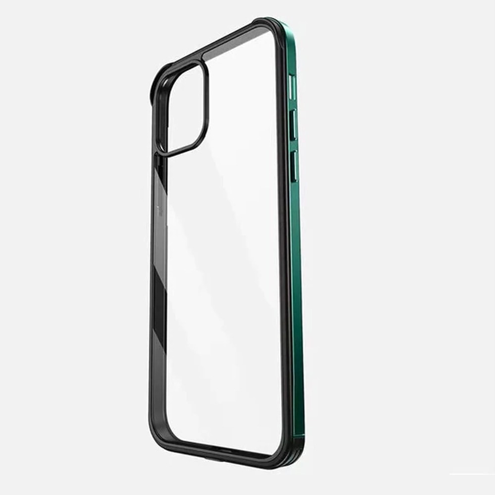 Etui do iPhone 13 Pro Max krystaliczny tył z metalową ramką, trwałe, eleganckie Sulada oryginal, zielone