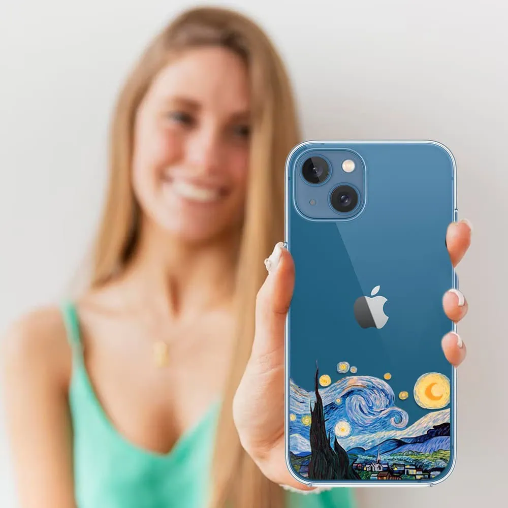 Etui do iPhone 13, obraz Van Gogh, przeźroczyste