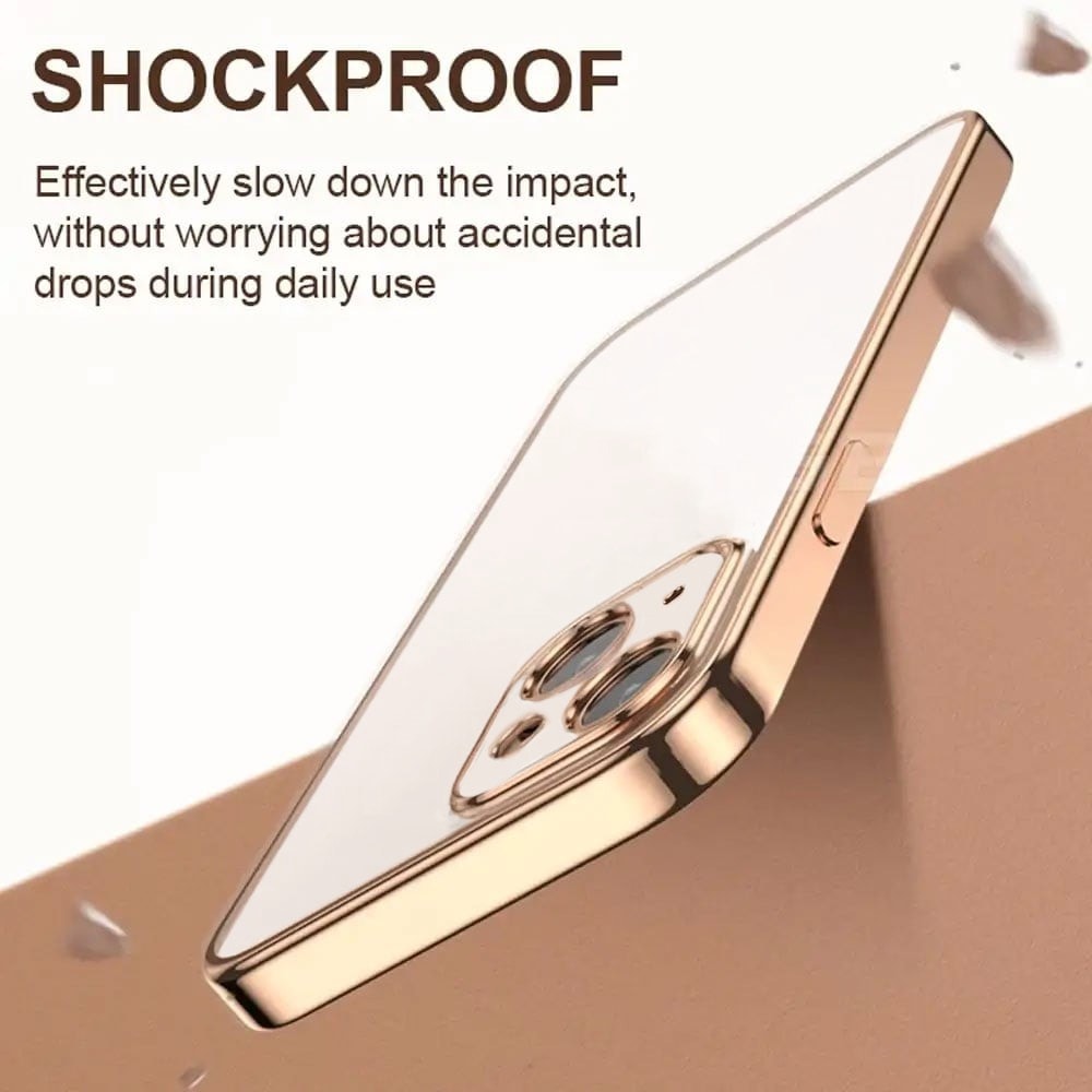 Etui do iPhone 13 slim golden z osłoną kamery, czerwone złoto (OUTLET)