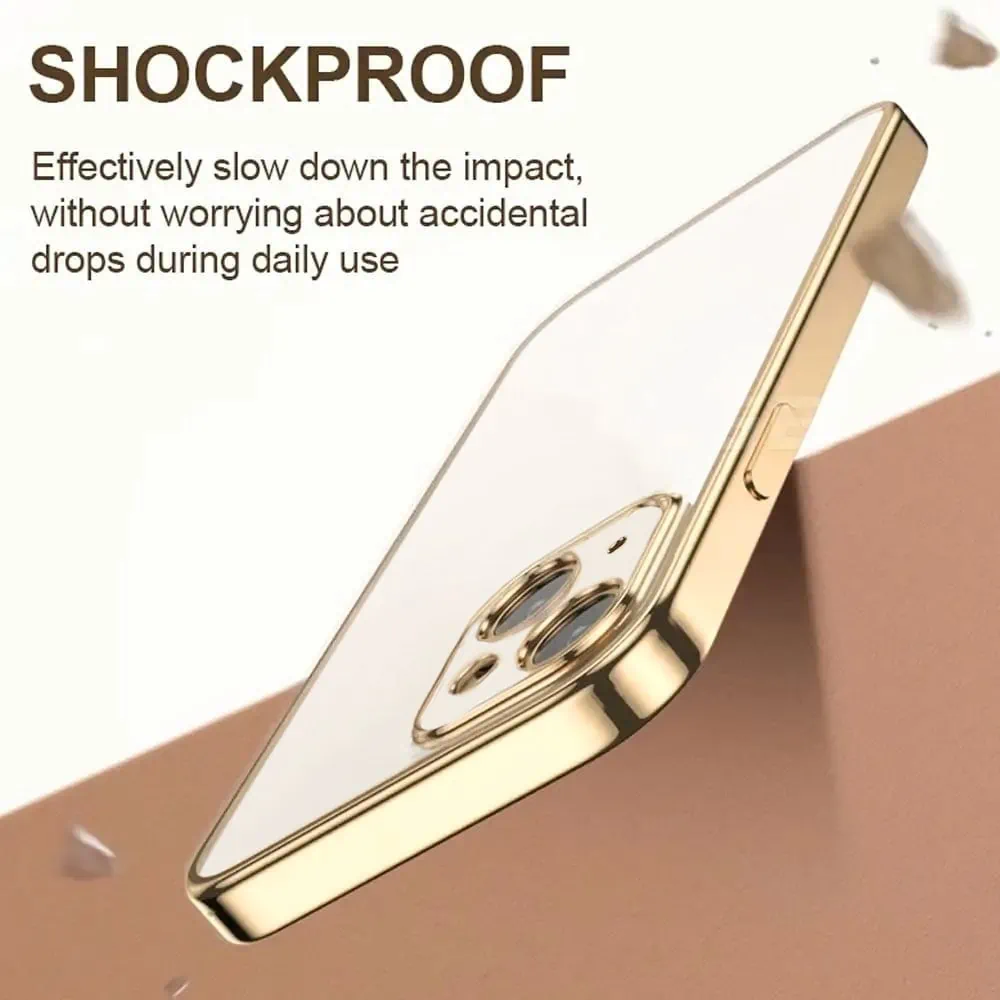 Etui do iPhone 13 slim golden z osłoną kamery, złote (OUTLET)
