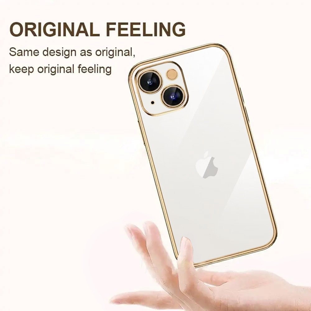 Etui do iPhone 13 slim golden z osłoną kamery, złote (OUTLET)