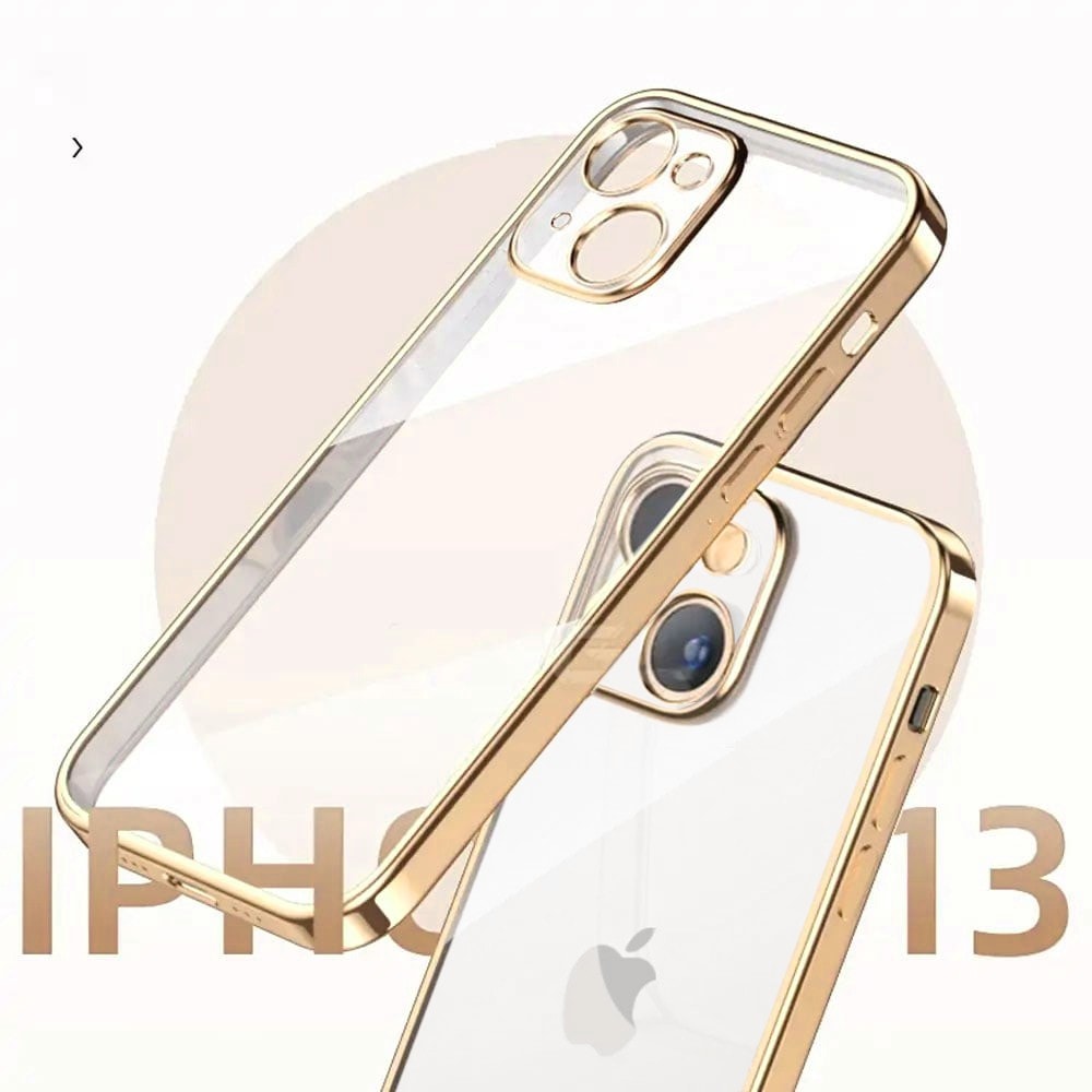 Etui do iPhone 13 slim golden z osłoną kamery, złote (OUTLET)
