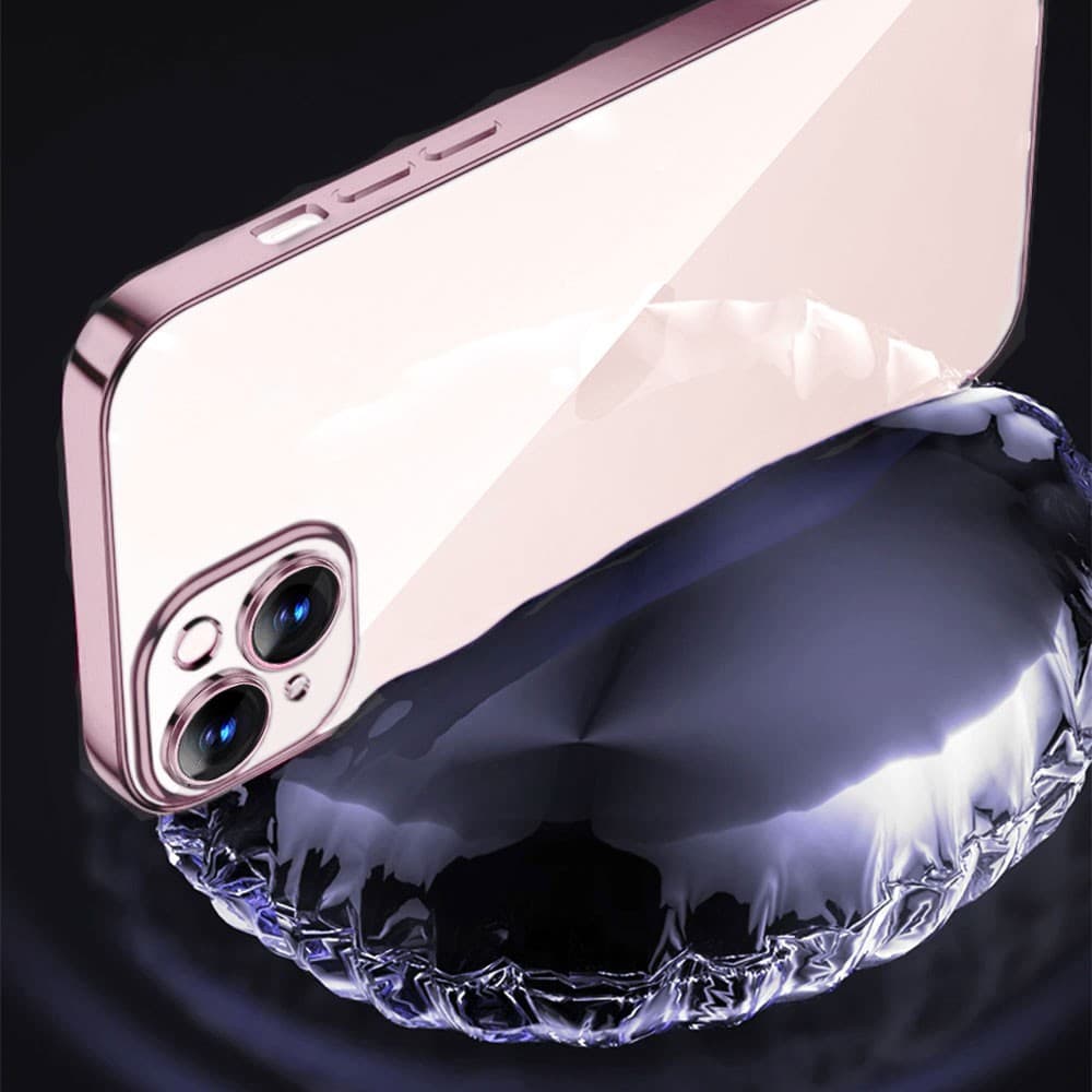 Etui do iPhone 13 Mini slim pink z osłoną kamery, zimny róż (OUTLET)