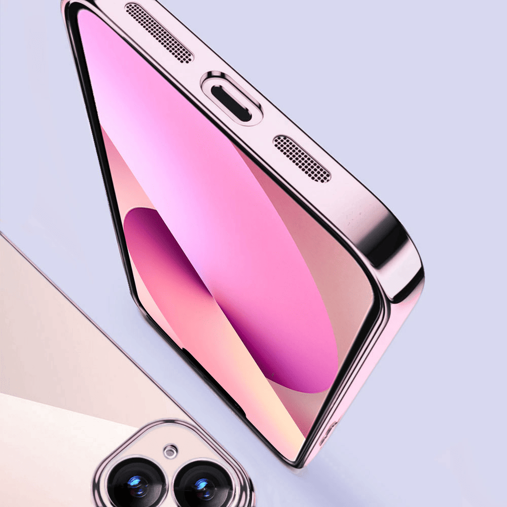 Etui do iPhone 13 Mini slim pink z osłoną kamery, zimny róż (OUTLET)