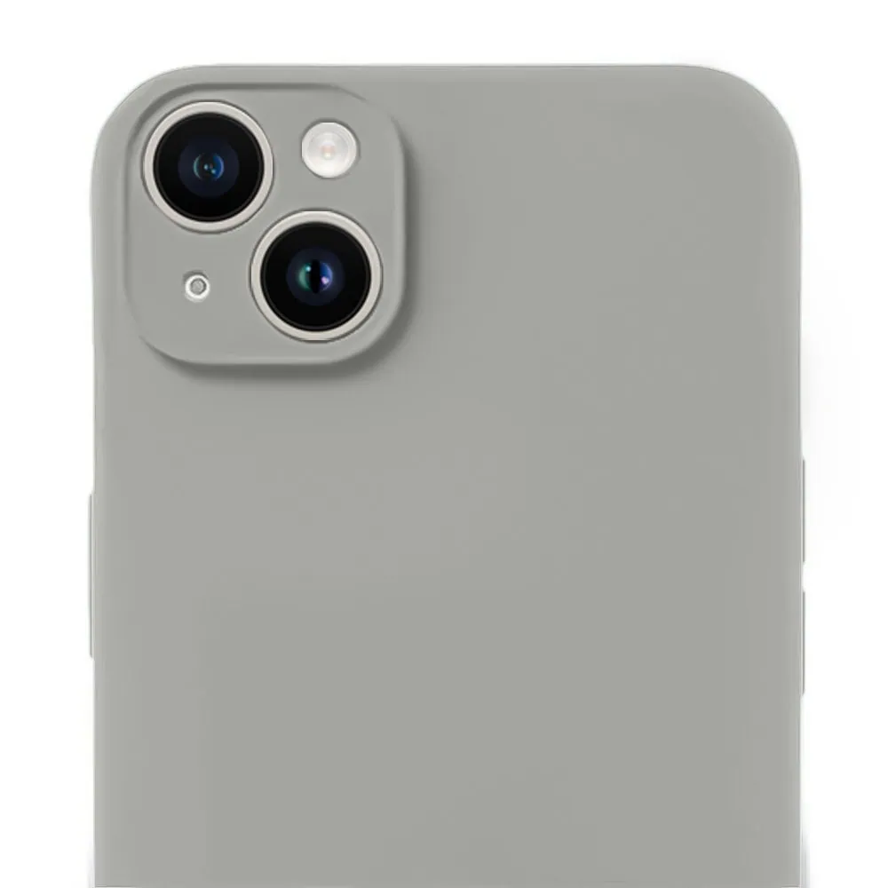 Etui do iPhone 13 silikonowe z mikrofibrą soft touch z osłoną na aparat, vintage beż