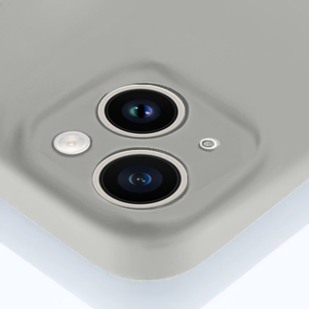 Etui do iPhone 13 silikonowe z mikrofibrą soft touch z osłoną na aparat, vintage beż
