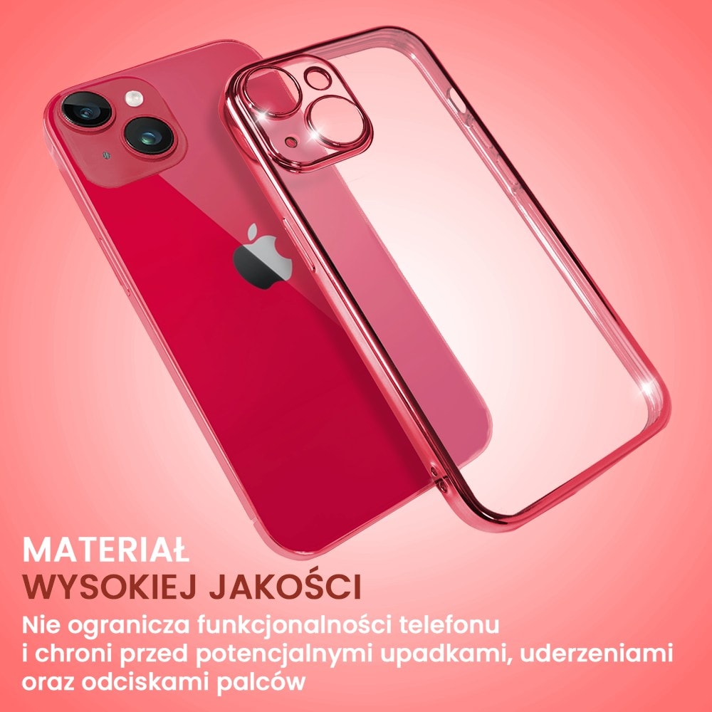Etui do iPhone 13 slim red z osłoną kamery, czerwone (OUTLET)