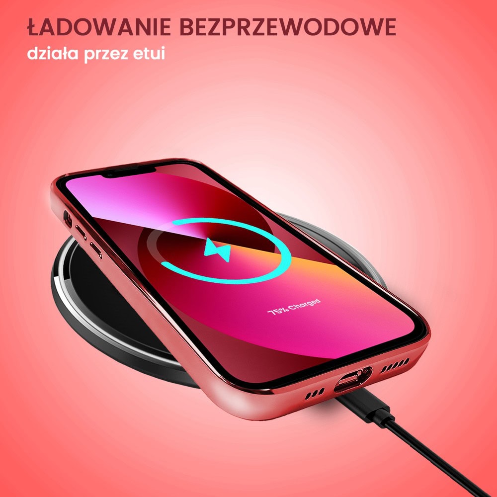 Etui do iPhone 13 slim red z osłoną kamery, czerwone (OUTLET)
