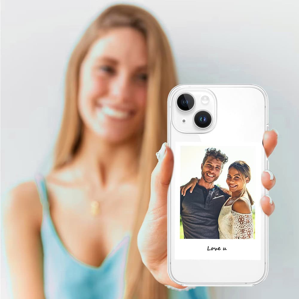 Etui do iPhone 13 Mini z MagSafe, Polaroid z własnym zdjęciem, upominek na prezent, przeźroczyste