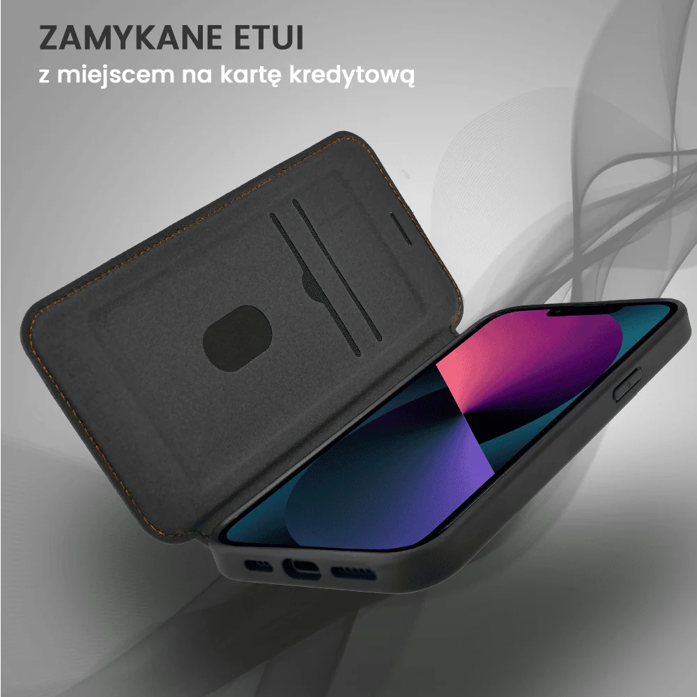 Etui do iPhone 13 z klapką Solid MagSafe Book, typu książka, czarne