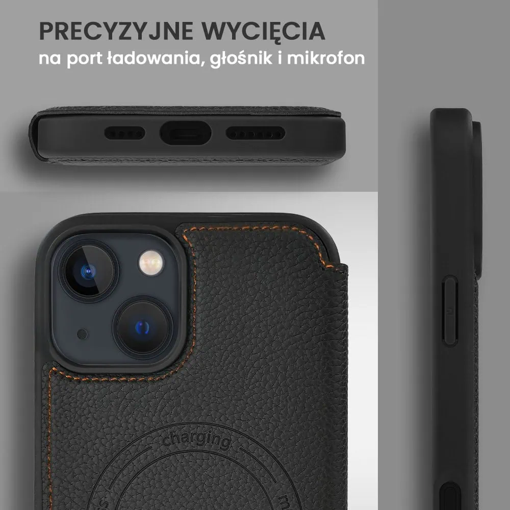 Etui do iPhone 13 z klapką Solid MagSafe Book, typu książka, czarne
