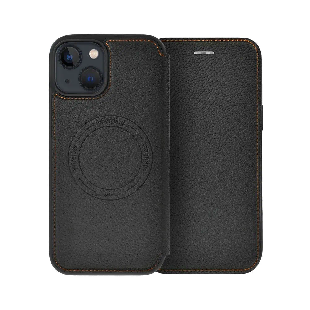 Etui do iPhone 13 z klapką Solid MagSafe Book, typu książka, czarne