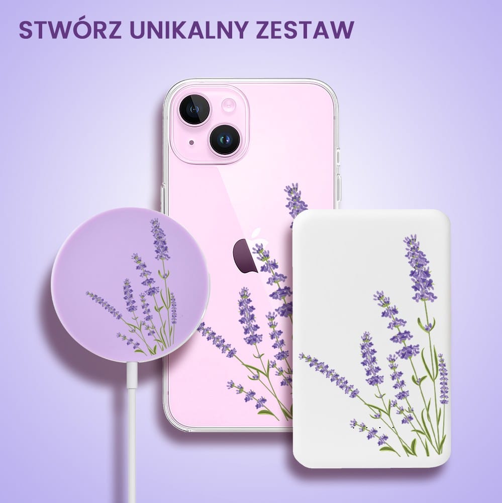 Etui do iPhone 13 Mini, lawenda