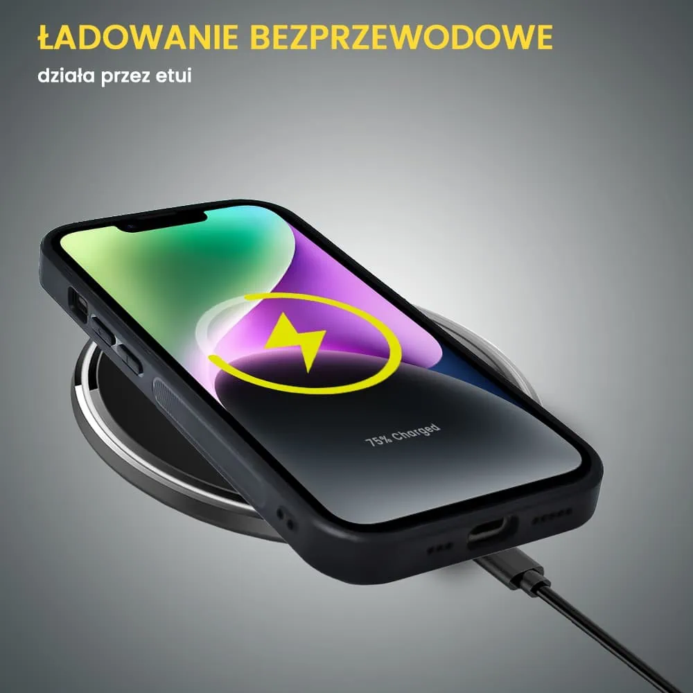 Etui do iPhone 14 Alcantara Magsafe Cover, przyjemne w dotyku, czarne