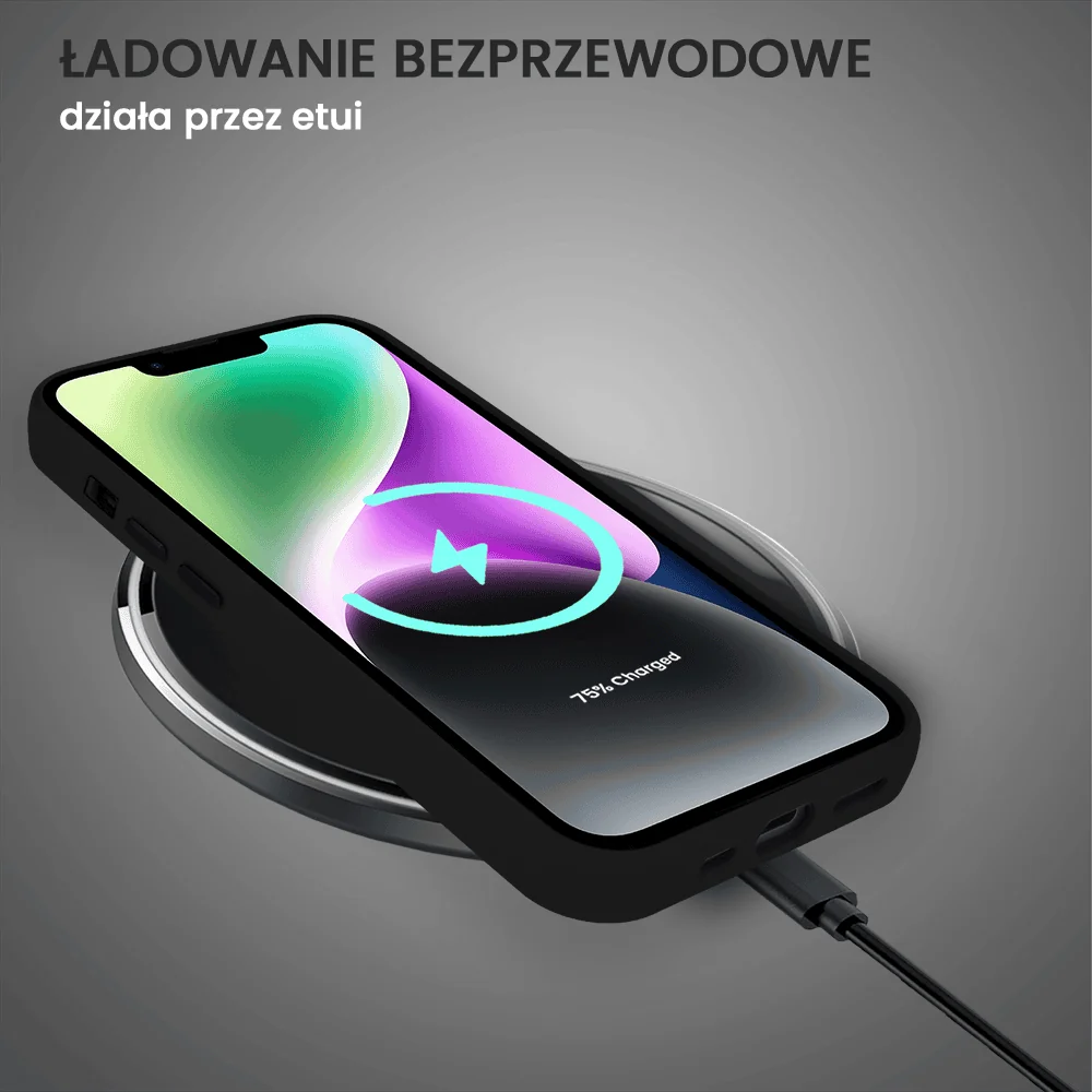 Etui do iPhone 14 Arctic Stand, półprzeźroczyste, z osłoną aparatu i podstawką, czarne