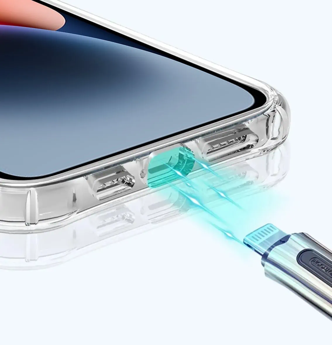 Etui do iPhone 14 Clear Case, twardy tył z MagSafe, przeźroczyste