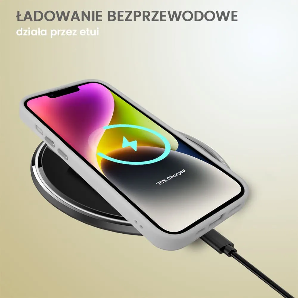 Etui do iPhone 14 Color Flush z Magsafe, z osłoną aparatu, popielate