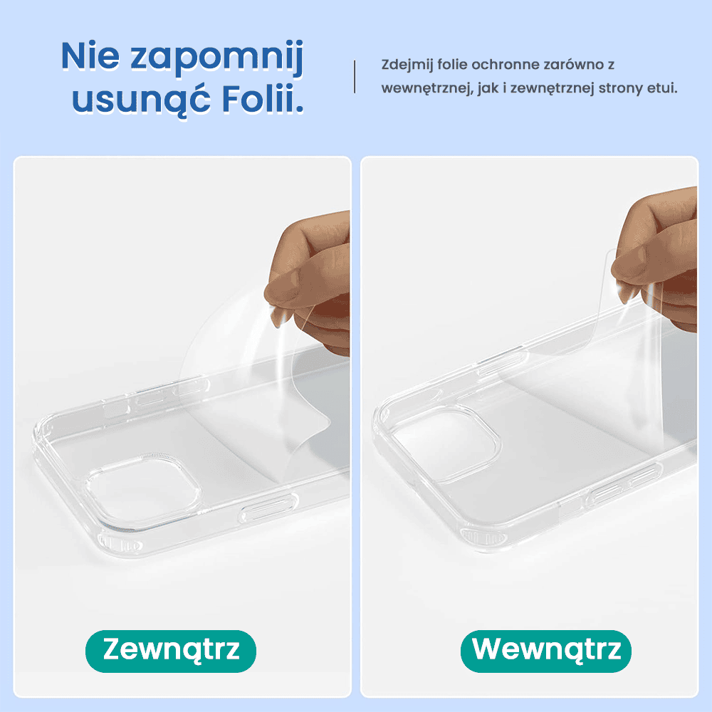 Etui do iPhone 14 Plus Crossbody z czarną smyczą jak torebka, twardy tył, przeźroczyste