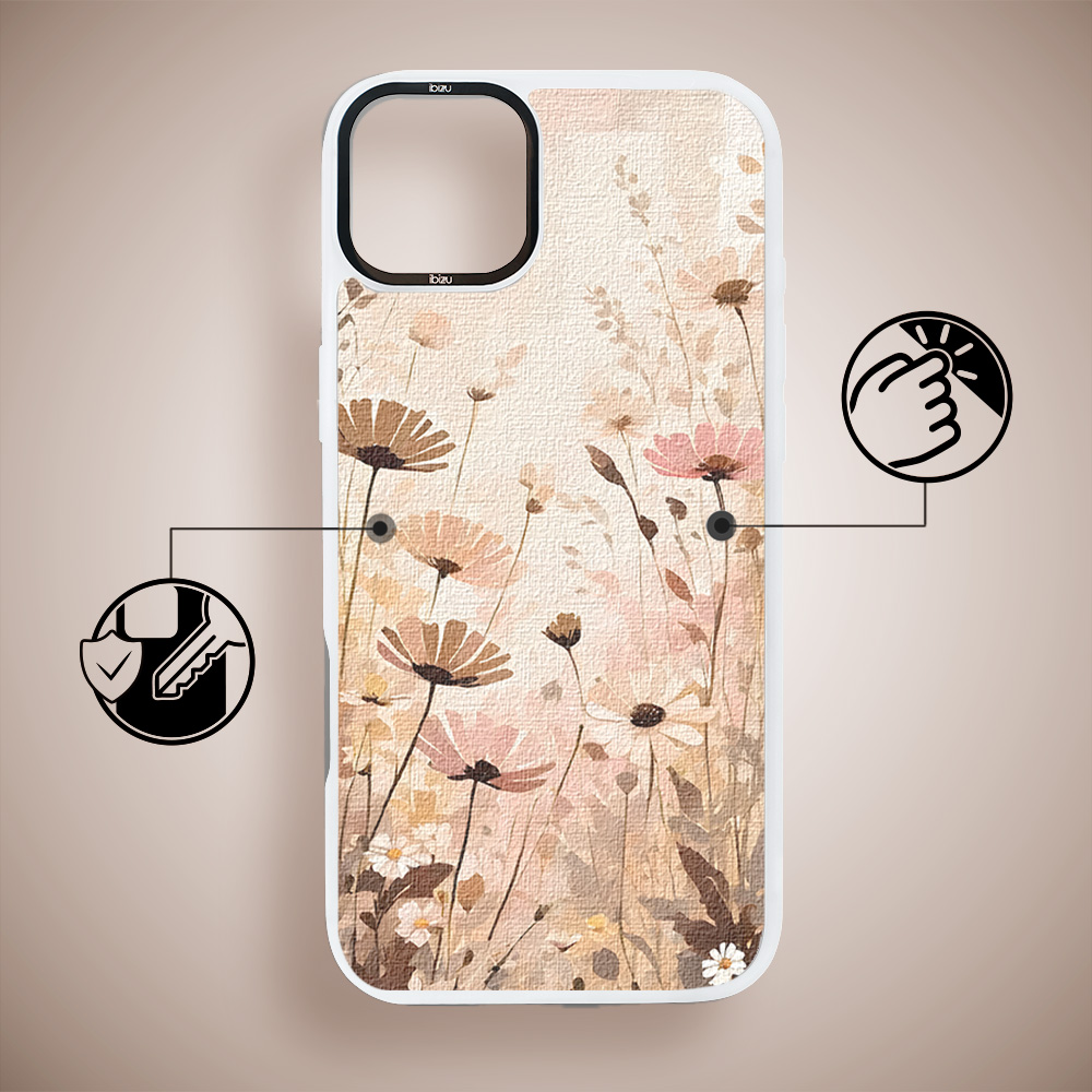 Etui do iPhone 14 Plus IBIZU DropGuard Matt z MagSafe, Boho, Kwiatowa łąka