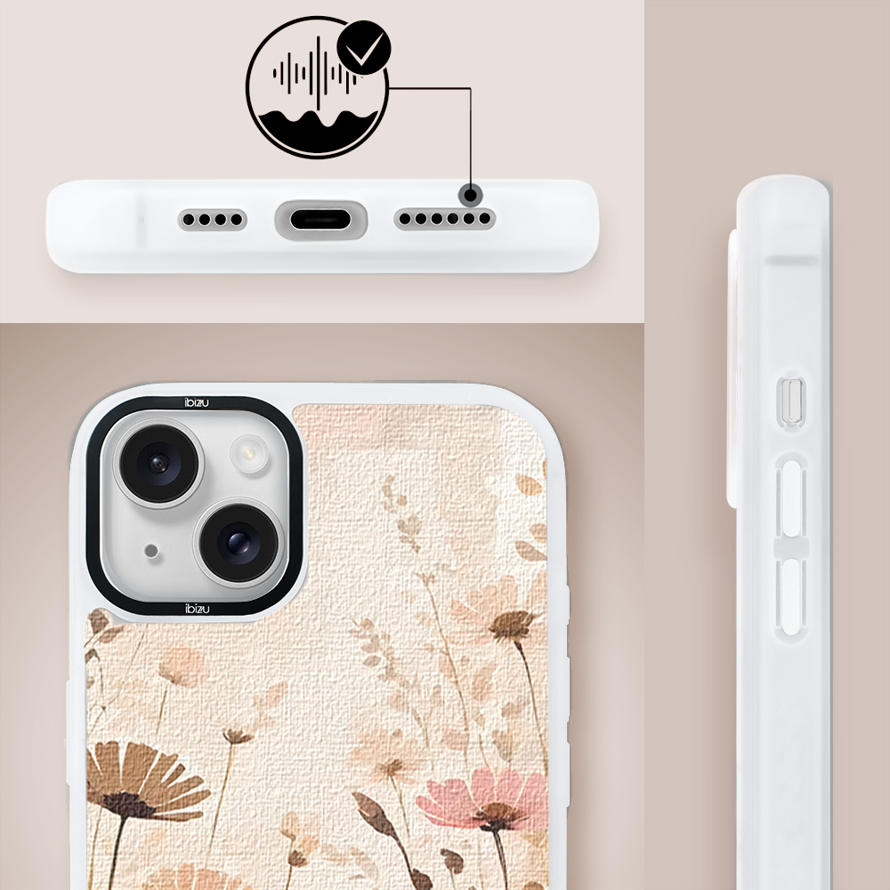 Etui do iPhone 14 Plus IBIZU DropGuard Matt z MagSafe, Boho, Kwiatowa łąka