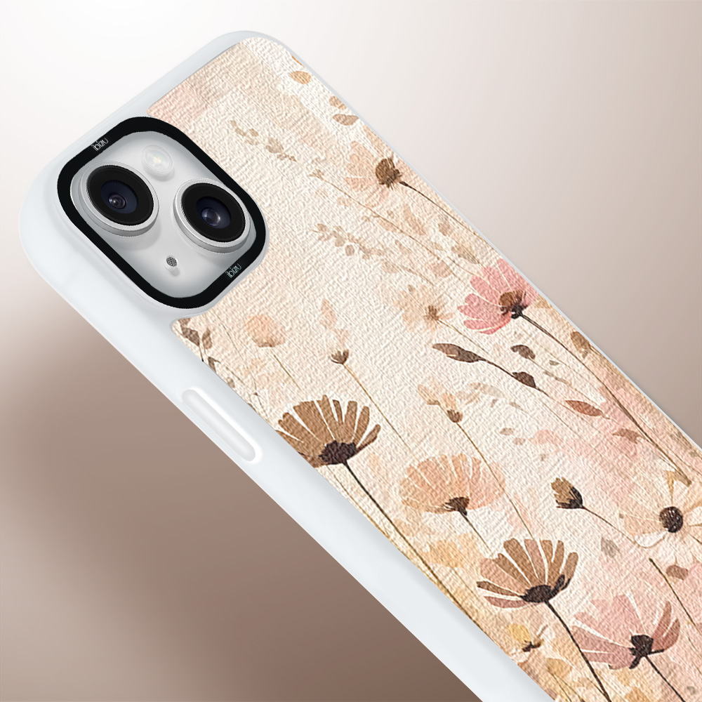 Etui do iPhone 14 Plus IBIZU DropGuard Matt z MagSafe, Boho, Kwiatowa łąka