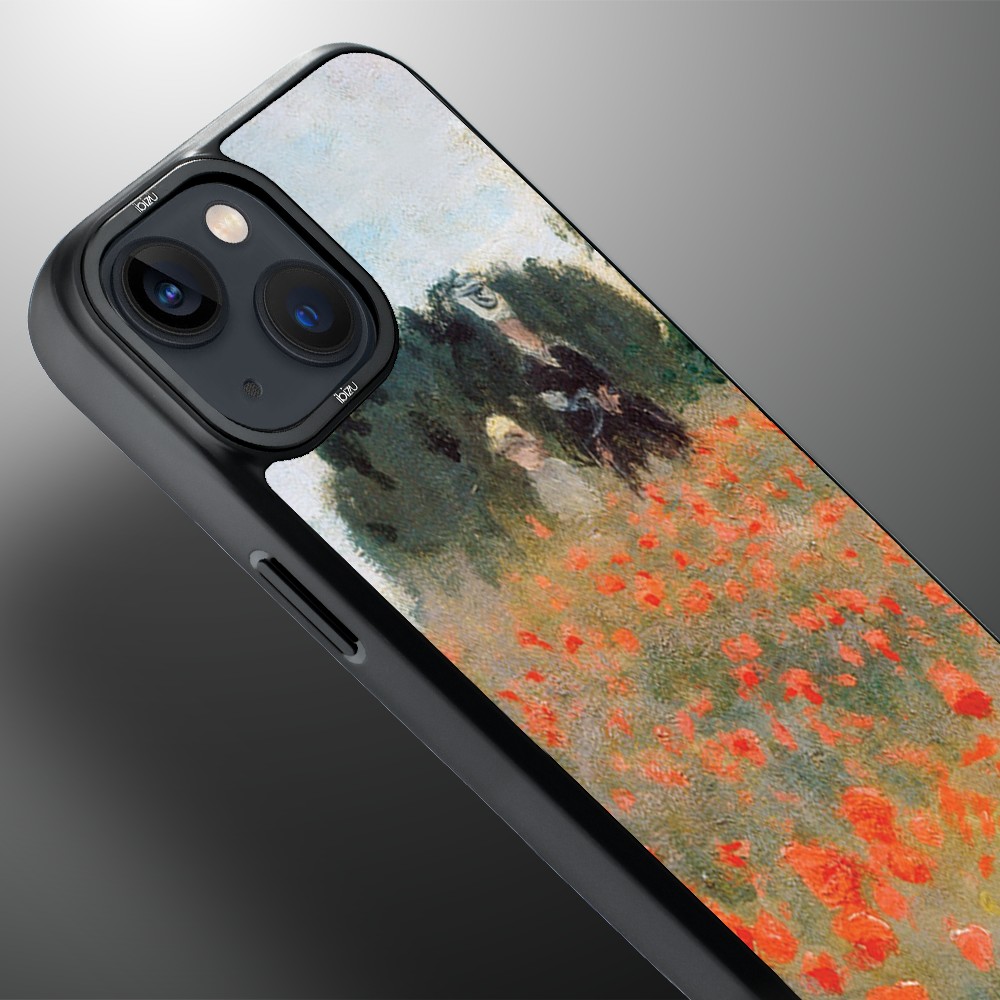 Etui do iPhone 14 Plus IBIZU DropGuard Matt z MagSafe, Claude Monet, pole maków