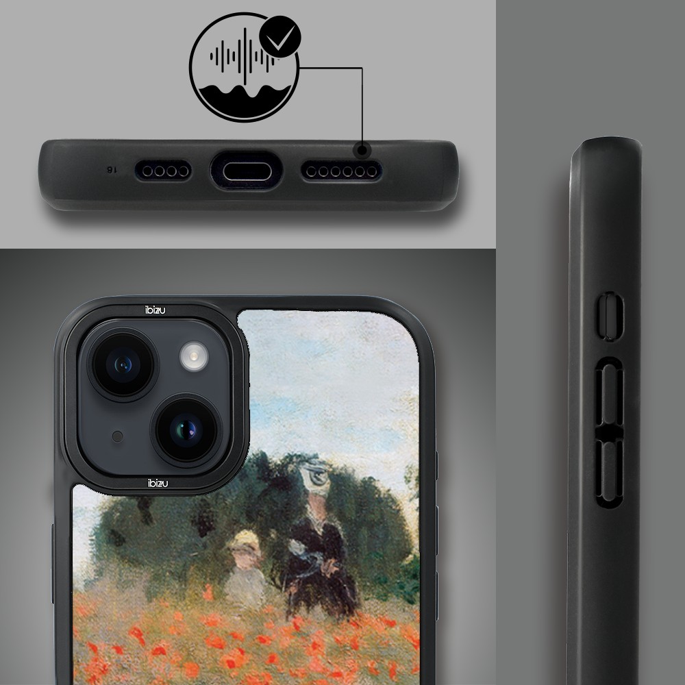 Etui do iPhone 14 Plus IBIZU DropGuard Matt z MagSafe, Claude Monet, pole maków