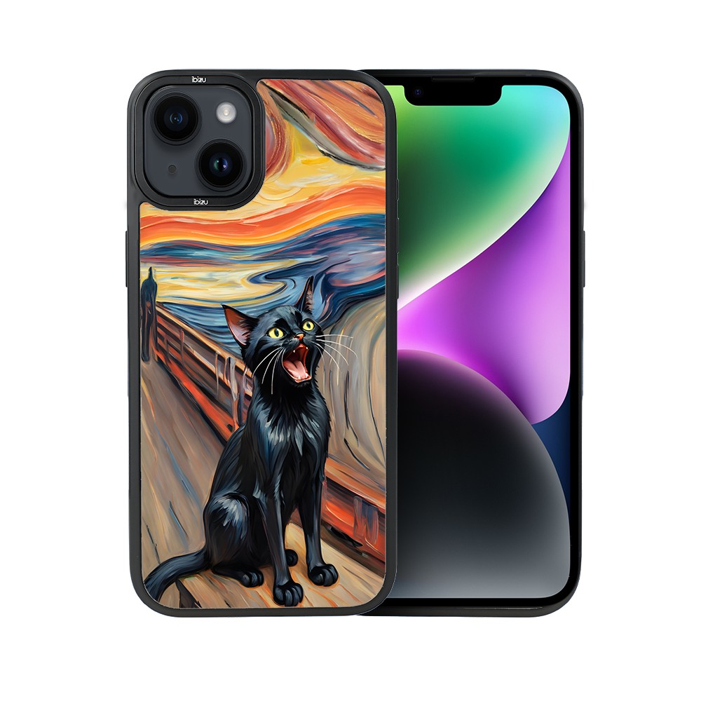Etui do iPhone 14 Plus IBIZU DropGuard Matt z MagSafe, Edvard Munch, krzyk kota