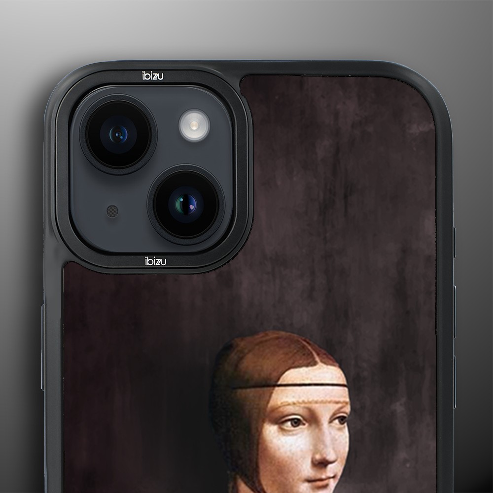 Etui do iPhone 14 Plus IBIZU DropGuard Matt z MagSafe, Leonardo Da Vinci, dama z kotem