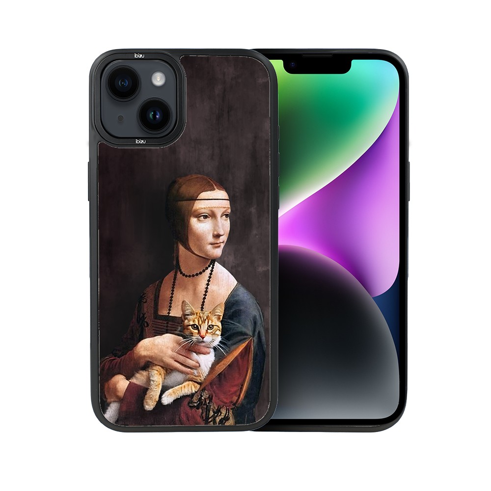 Etui do iPhone 14 Plus IBIZU DropGuard Matt z MagSafe, Leonardo Da Vinci, dama z kotem